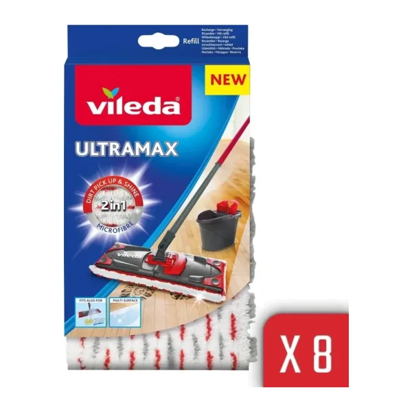 Vileda Ultramax Mikrofiber Yedek Mop 8'li