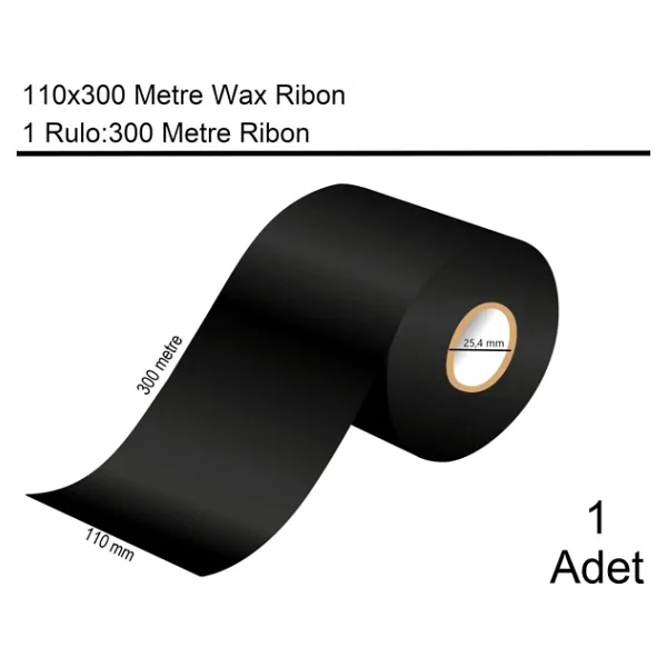 Wax Ribon 110x300M Wax Ribon 1 Adet