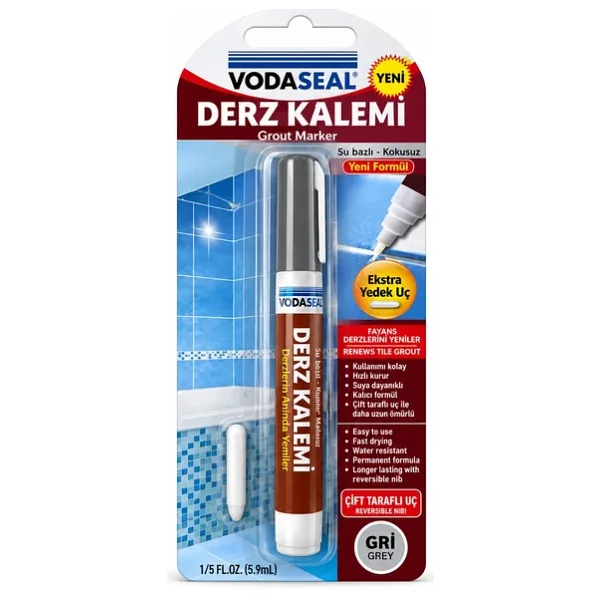 10 Adet Gri Derz Kalemi Su Bazlı - Kokusuz Yedek Uç Bx40