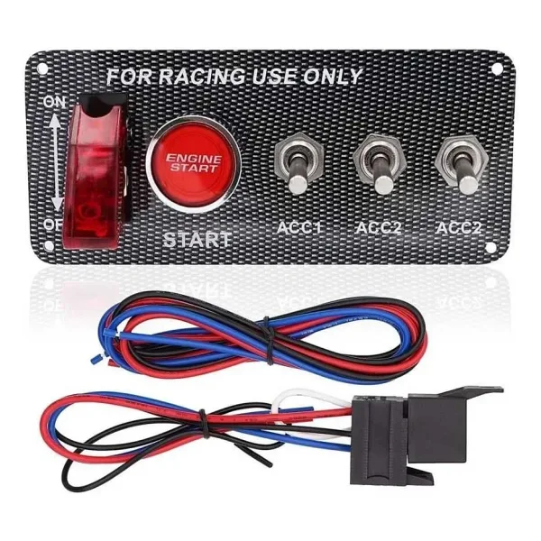 4'lü ON-OFF Toggle Switch Panel - Motor Start Butonlu