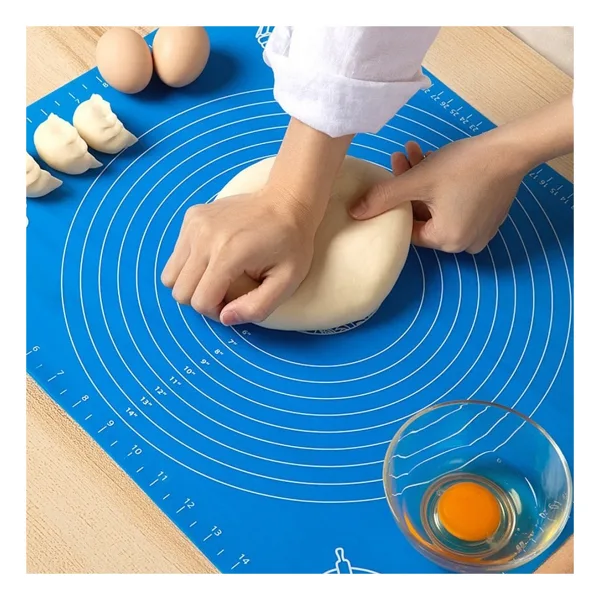 40x50 cm Silikon Ölçekli Kullanımı Kolay Hamur Açma Matı Ekmek Mantı Makarna Hamuru Yoğurma - Renkli