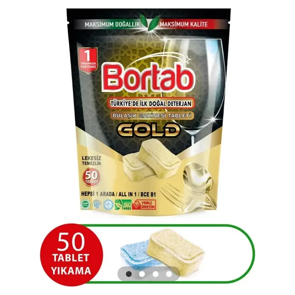 Bortab Gold Bulaşık Makinesi Tableti 50'li