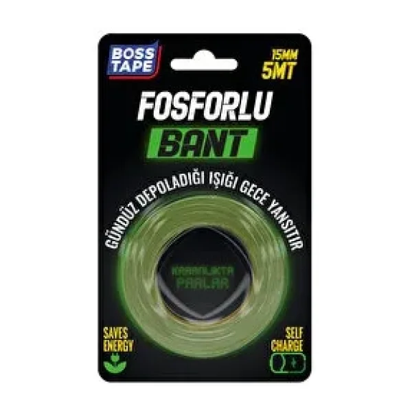 Boss Tape Fosforlu Bant 15mmX5mt