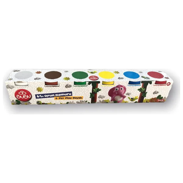 Bubu 6'lı Büyük Oyun Hamuru 6x100 gr OH0007