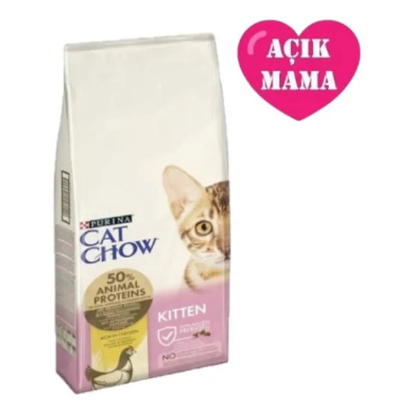 Cat Chow Kitten Tavuklu 5 kg Yavru Kedi Maması - Açık Paket