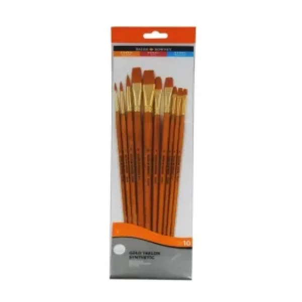 Daler-Rowney 216920110 Gold Taklon 10'lu Fırça Seti