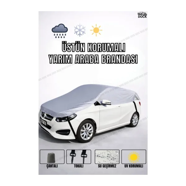 Dock GRİ YARIM ARABA BRANDASI (4MEVSİM KULLANIM)