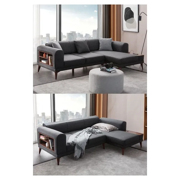 EDSY HOME Drog Köşe Koltuk Takımı Antrasit