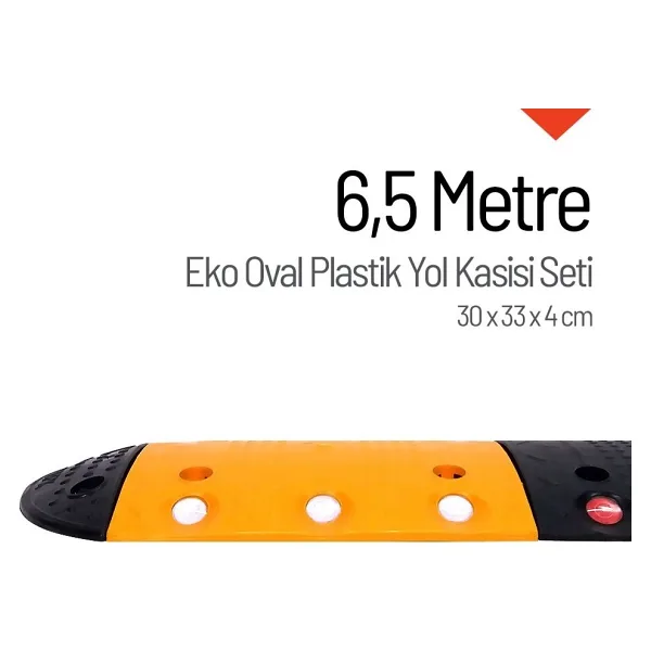 Eko Oval Plastik Hız Kesici Set, Yol Kasisi 6,5 metre