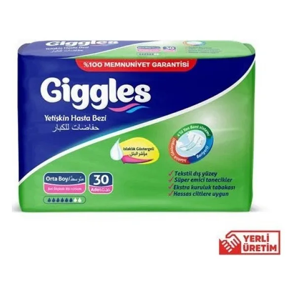 Giggles Belbantlı Orta Boy M 30'lu Hasta Bezi
