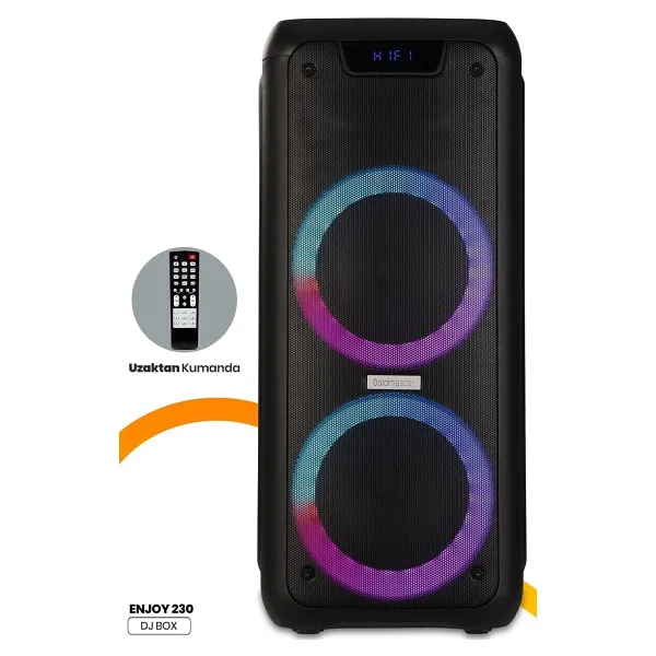 GOLDMASTER Radyolu Işıklı Şarjlı Bluetooth Speaker Hoparlör Party Box