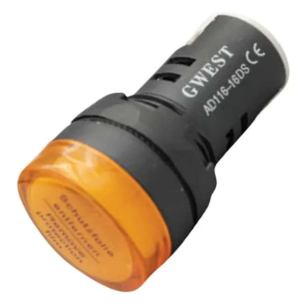 Gwest 16-S 220V 16mm Sarı Ledli Sinyal Lambası