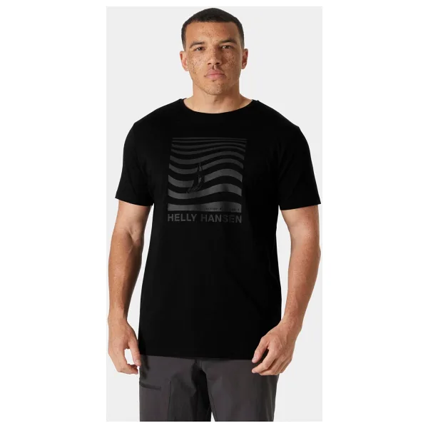 Helly Hansen Shoreline 3.0 HHA.54601-990 Siyah Kısa Kollu Bisiklet Yaka Erkek Tişört