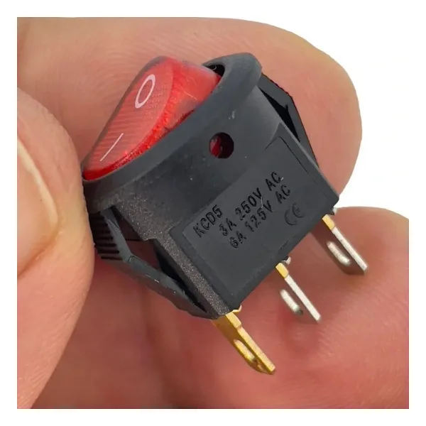 IC-134D Mini Yuvarlak Anahtar Işıklı On-Off 3P