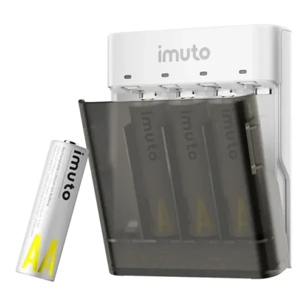 Imuto 3600mWh AA Şarj Edilebilir Pil + Power Case Şarj Kiti (4'lü Paket)