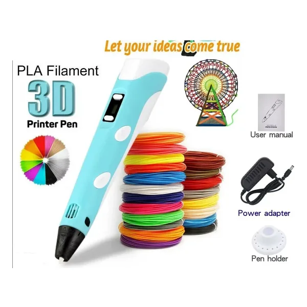 JUNGLEE 3d Pen 3 Boyutlu Yazıcı Kalem 3 Renk X 3 Metre Filament 3d Printing Pen