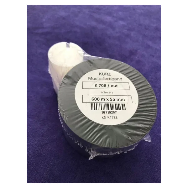 Kurz K 708 / Out Siyah Wax Ribon 600M X 55Mm - Termal Baski Kagidi Wax Ribbon