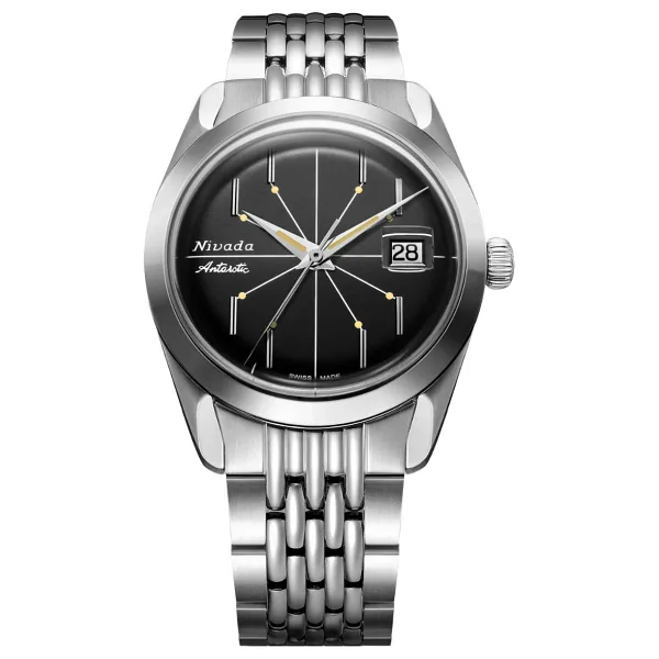 Nivada Grenchen Antartic Spider Black 32072A04 Kol Saati