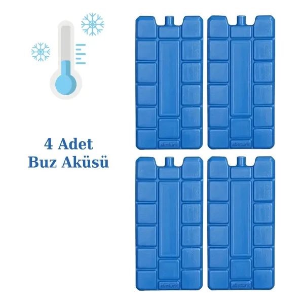 NS Reliable Buz Aküsü Kasedi Ice Box Soğuk Zincir - 4 Adet - Mavi
