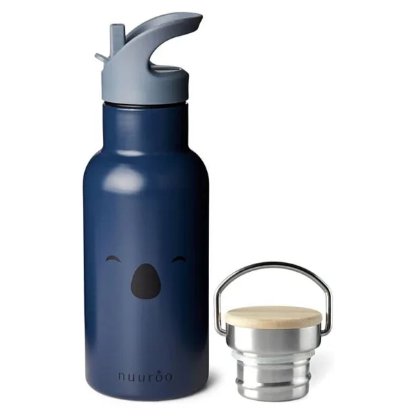 Nuuroo Bertil Pipetli Paslanmaz Çelik Termos Koala Black Iris Lacivert 350 ML