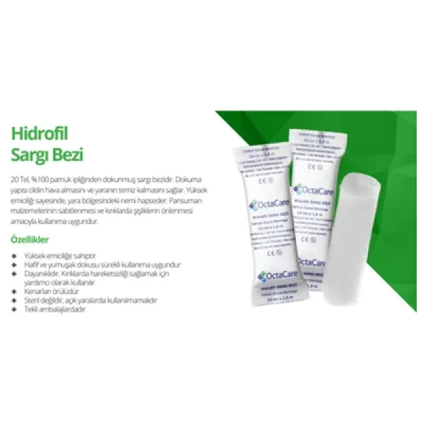 Octacare Hidrofil Sargı Bezi 15 Cm X 10 M 10 Adet