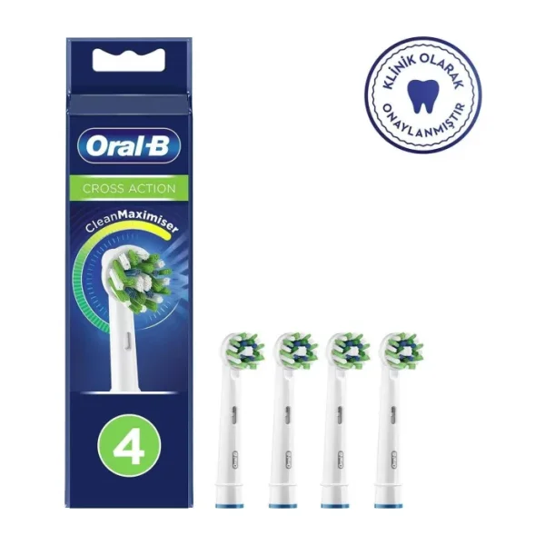 Oral-B Cross Action Clean Maximiser 4'lü Diş Fırçası Başlığı