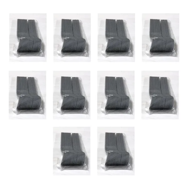 Plastik Gri Renkli Lüx Parti Doğum Günü Çatal - 18 Cm. - 25 Adetlik 10 Paket