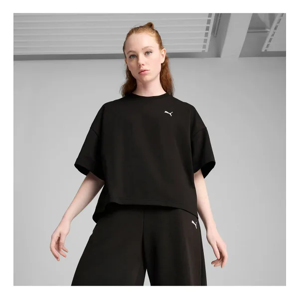 Puma Wardrobe Essentials Relaxed Kadın Siyah T-shirt
