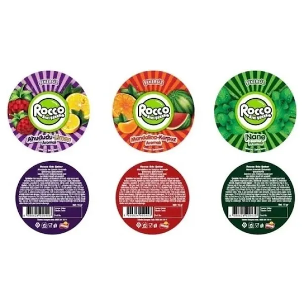 Rocco Sıkı Şeker Assorted Karma 12 G. x 24 Adetli