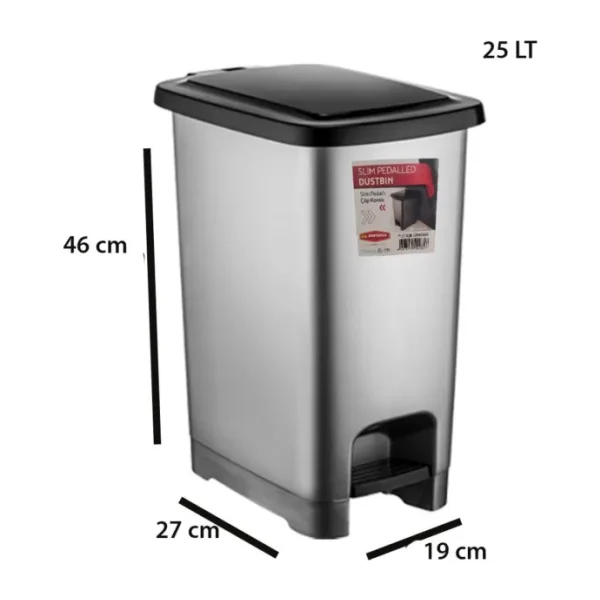 Şenyayla Slim Pedallı 25 lt Çöp Kovası
