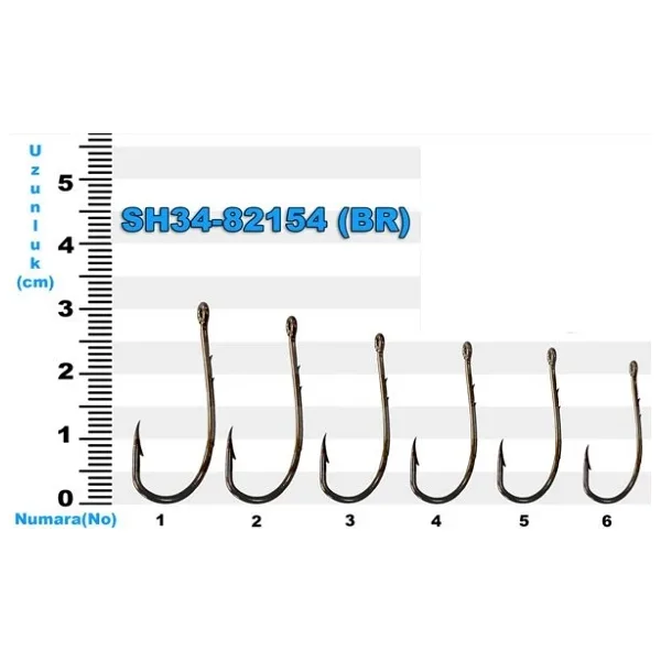 SH34-82154 Sea Horse No: 5/0 Bronz İğne (10'lu)