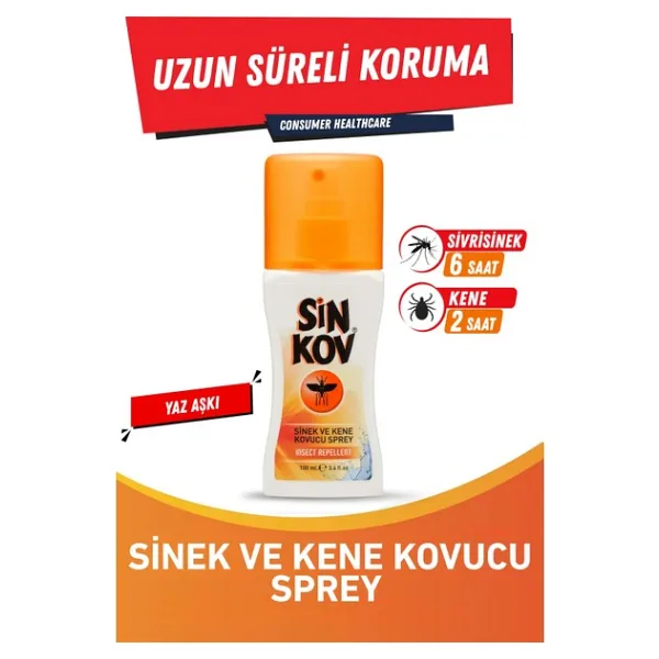 Sinkov Sinek ve Kene Kovucu Sprey 100ML - Uzun Süre Koruma