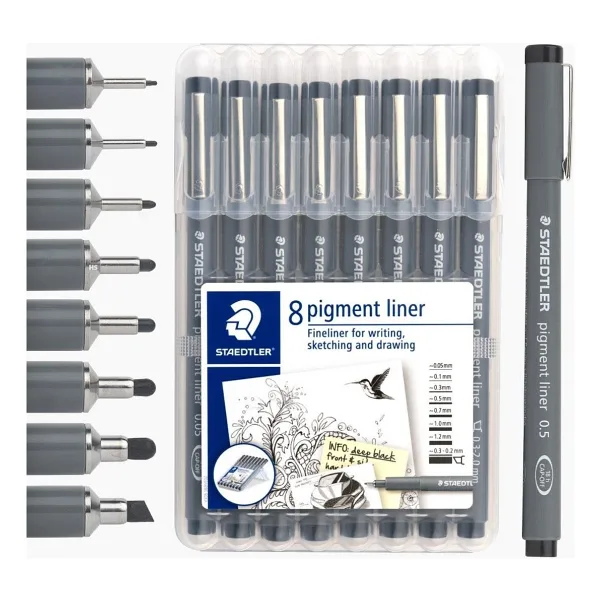 Staedtler Pigment Liner 8'li Çizim Kalemi