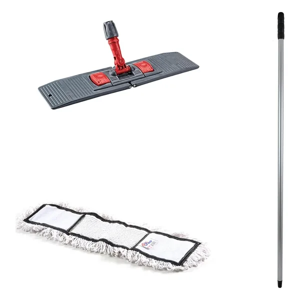 Tablet Palet Nemli Yedek Mop Takımı Seti - 60 Cm. Nemli Mop + Katlanır Aparat + Metal Vidalı Sap