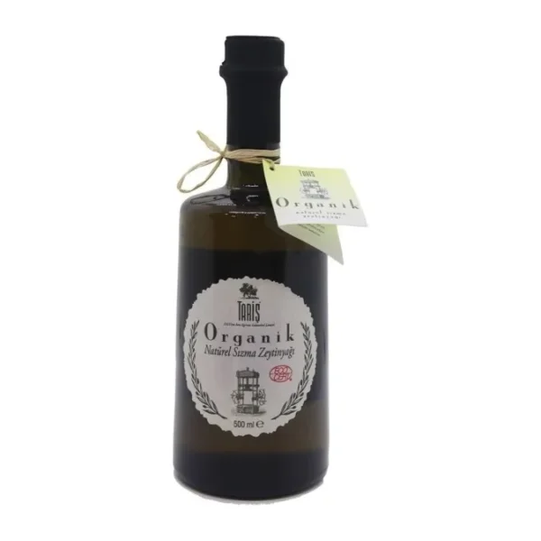 Tariş 500 ml Organik Naturel Sızma Cam Şişe Zeytinyağı
