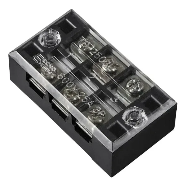 TB-2503 3P Çift Sıra Terminal Blok - 600V 25A