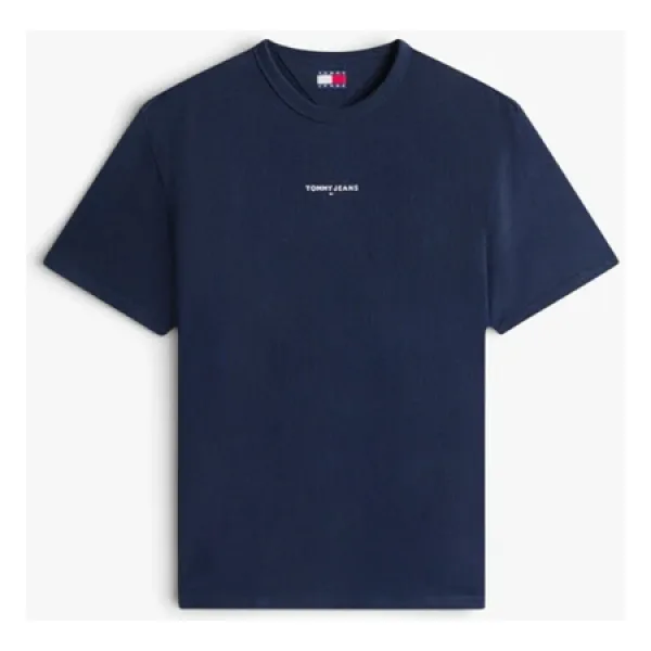 Tommy Hilfiger Jeans Relax Linear Logo DM0DM21110 Kısa Kollu Bisiklet Yaka Erkek Tişört