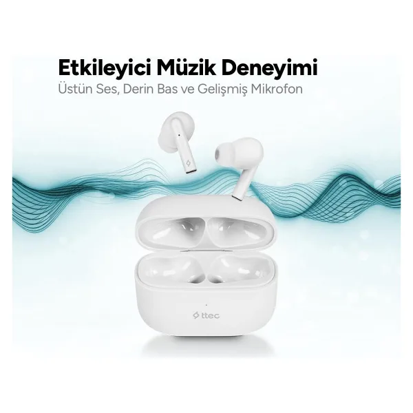 Ttec Airbeat Tone 2KM144B TWS Beyaz Kulak İçi Bluetooth Kulaklık