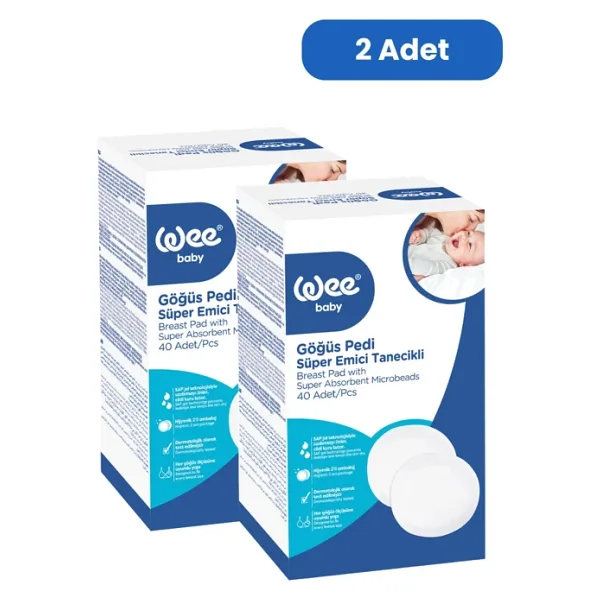 Wee Baby Klasik Yapışkanlı Göğüs Pedi (40x2 80 Adet)