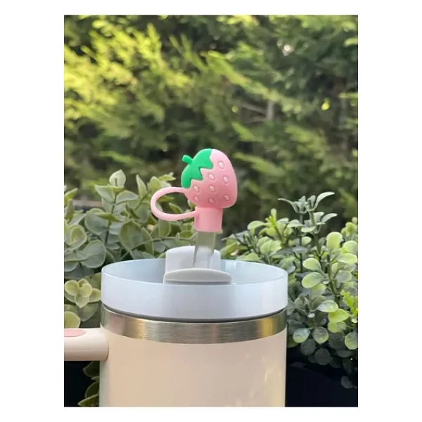 Yenigeldi 1 Adet Pembe Çilekli (10MM) Pipet Tıpası/ Pipet Tıpası