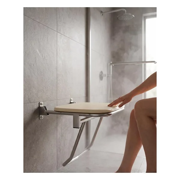 Zethome Engelli Duş Oturağı Plastik Banyo Oturağı Paslanmaz Katlanabilir Duş Taburesi