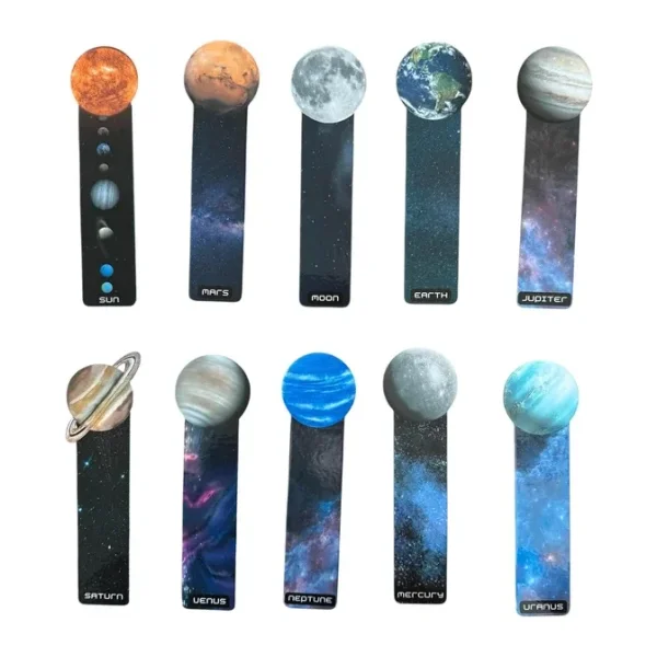 10 Adet Gezegenler Kitap Ayracı (15 cm)