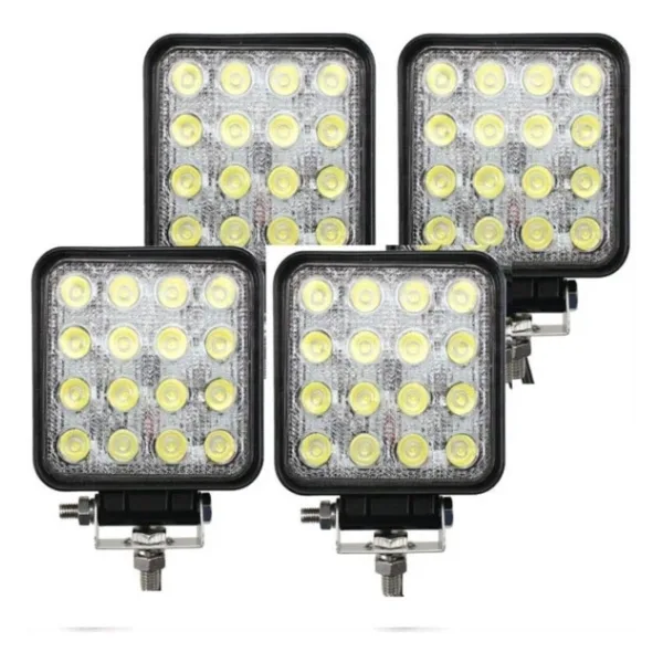 4 Adet 16 Ledli Off Road Calisma Ve Sis Lambasi 48Watt 12 Volt
