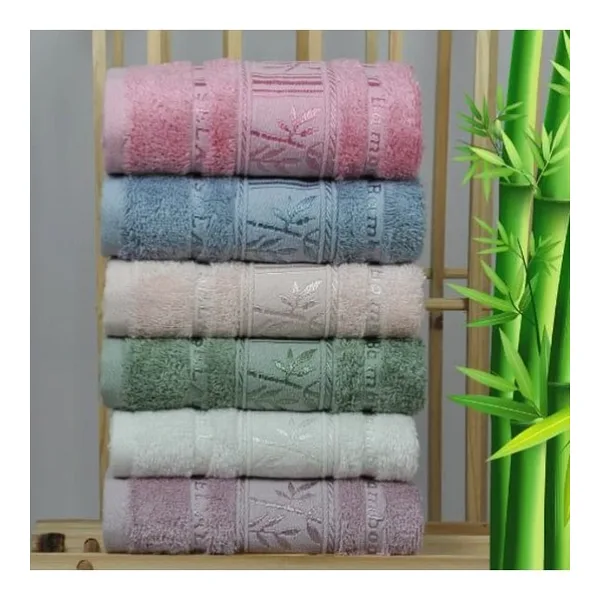 6 Adet Bambu El Havlusu 50X90cm El Yüz Havlu Seti