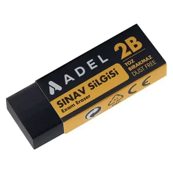 Adel Toz Bırakmaz Sınav Silgisi Siyah 2b
