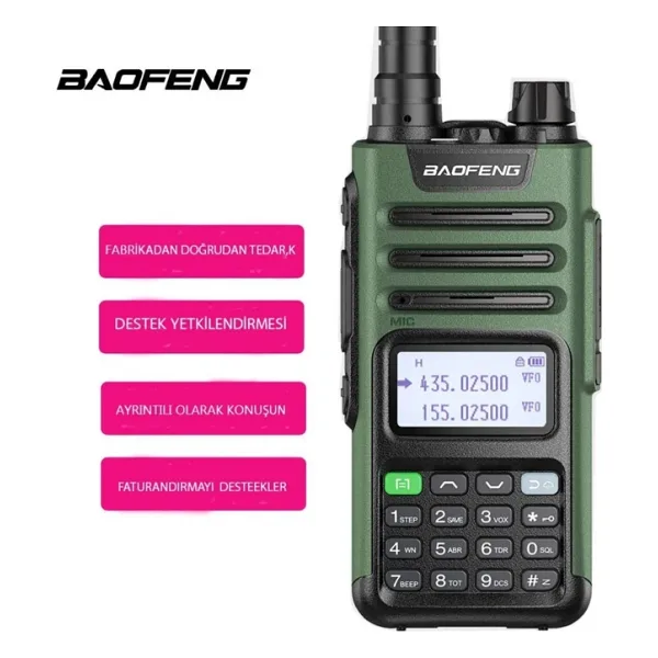 Baofeng Telsiz Uv13 Pro Yüksek Güçlü Uzun Menzil Dış Mekan Kamuflaj Yeşil El Telsizi
