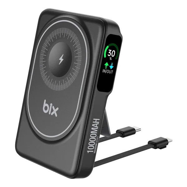 Bix TPB16 Siyah 10000 mAh Hızlı Şarj MagSafe Powerbank