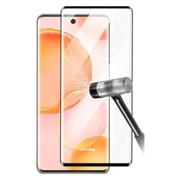 corcishop Tecno Camon 40 Pro Kavisli Tam Kaplayan Ekran Koruyucu Premium Full Yapışan Temperli Kırılmaz Cam