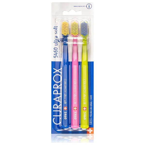 Curaprox 5460 Ultra Soft 3'lü Diş Fırçası Seti Ekstra Yumuşak Kıllar ile Hassas Temizlik