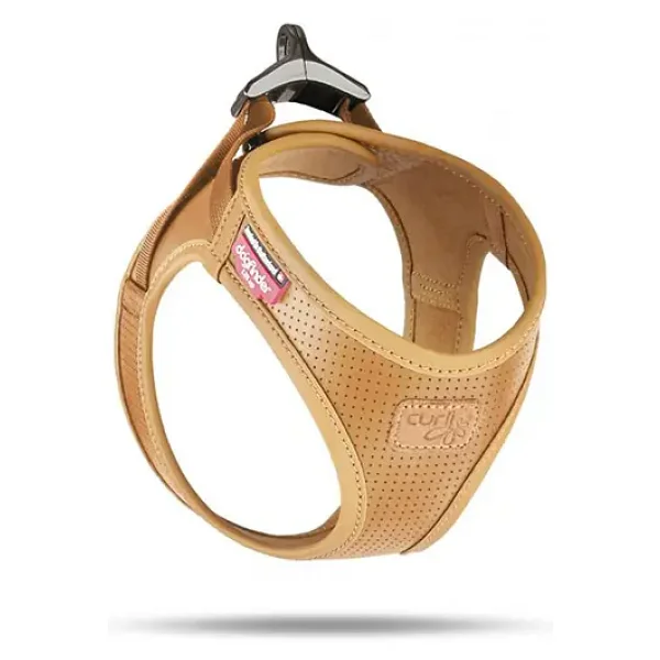 Curli Apple Leather Elma Liflerinden Yapılmış Bitkisel Deri Köpek Tasması Kahverengi 2XSmall